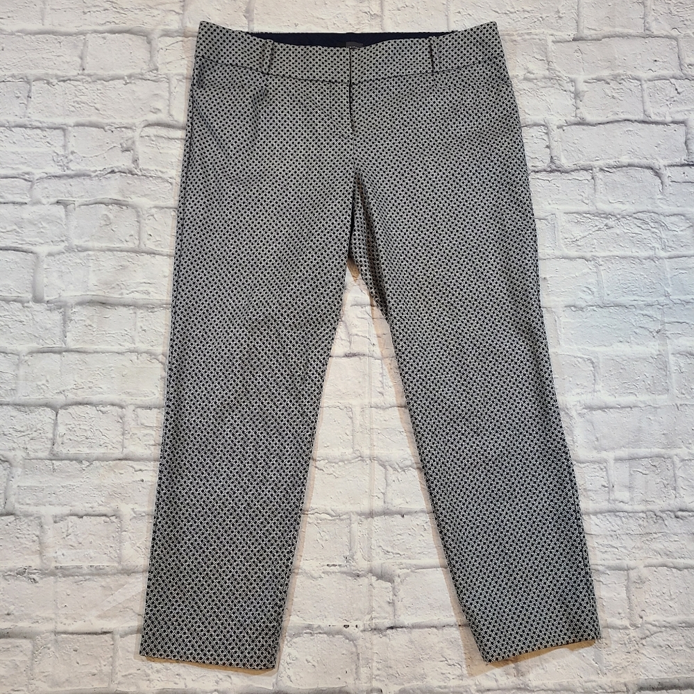 The Limited Basketweave Navy White Crops